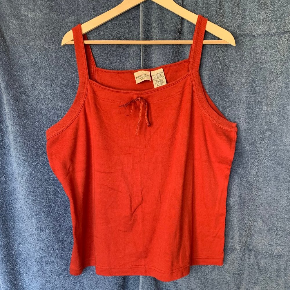 Ladies red spaghetti strap tank